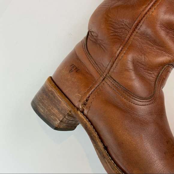 Vintage 70s Frye Size 9 D Womens Campus Pull On Leather Boots - Picture 3 of 14